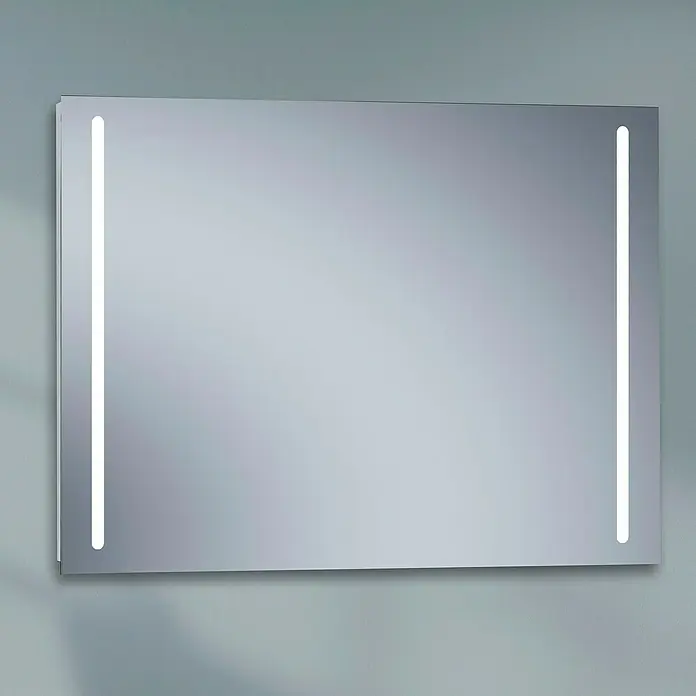 Espejo con luz Eco Twoled - 120 x 80 cm - Espejo de baño iluminado moderno para un ambiente elegante. Las luces LED en los lados ofrecen una iluminación óptima y un diseño elegante.