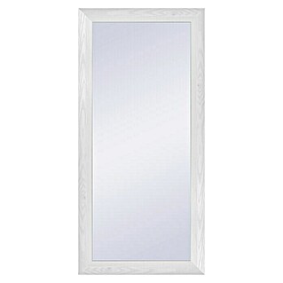 Espejo con marco XXL (76 x 186 cm, Blanco, Madera)