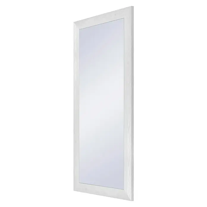 Espejo con marco XXL Génova - 76 x 186 cm, Blanco, MDF - Elegante imagen de espejo con marco blanco. El espejo sencillo con marco de madera es un complemento elegante para cualquier habitación.