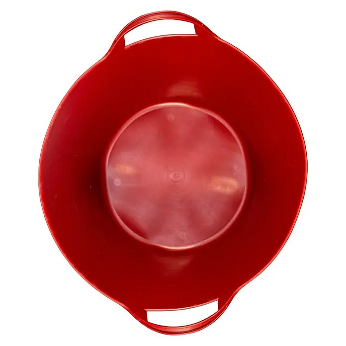 Capazo multiusos - Rojo, Plástico, 42 l - Cubo de plástico rojo con asas. Ideal para uso doméstico o de jardín.