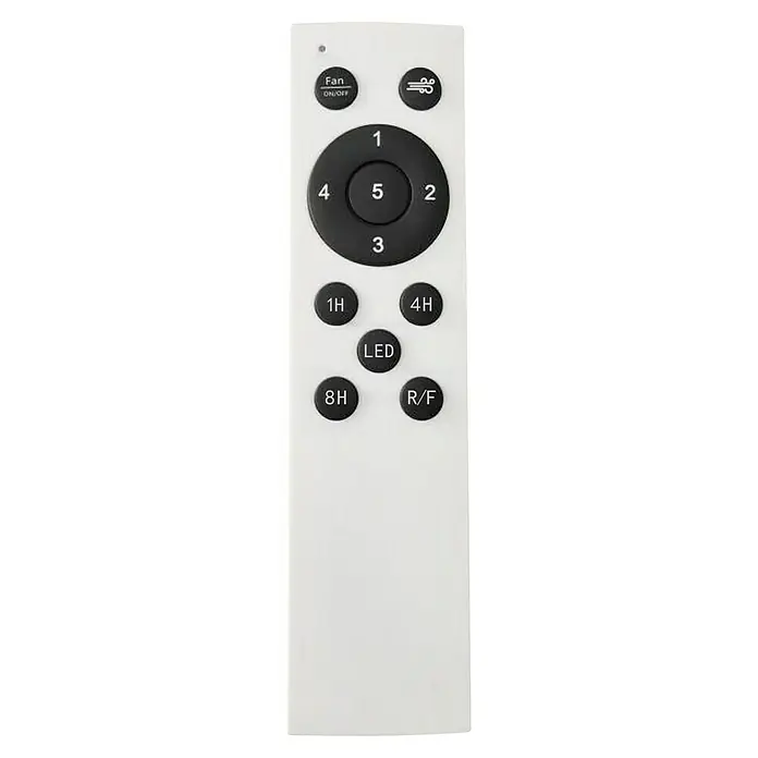 Arte confort Ventilador de techo Sidney - Blanco, 91,4 cm, 24 W, Blanco cálido - Mando a distancia blanco rectangular para ventilador de techo con múltiples botones redondos para controlar la velocidad, la luz y el temporizador.