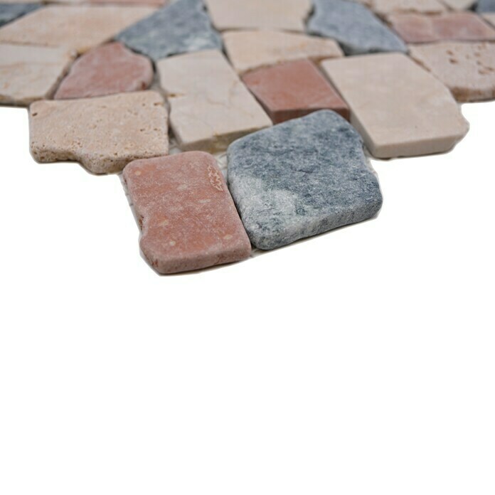 Mosaikfliese Mix CIOT 30/RND30,5 x 30,5 cm, Grau/Beige, Matt Detail Shot