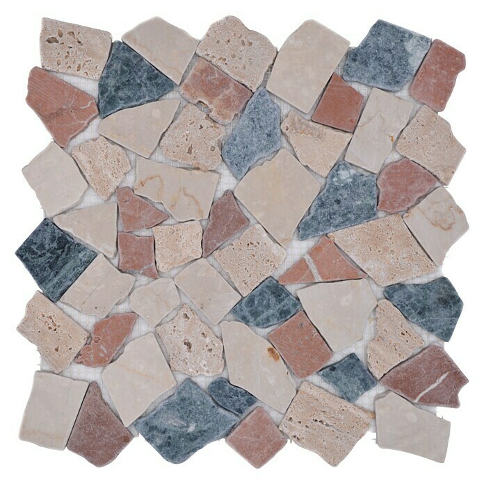 Mosaikfliese Mix CIOT 30/RND30,5 x 30,5 cm, Grau/Beige, Matt Top View