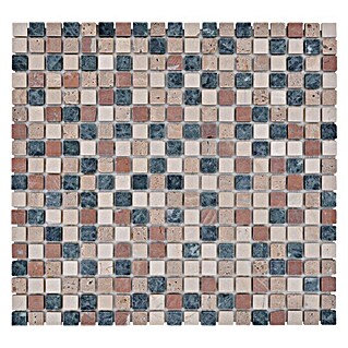 Mozaïektegel Vierkant Mix MOS 15/RND (32,2 x 30,5 cm, Bruin/Beige, Mat)