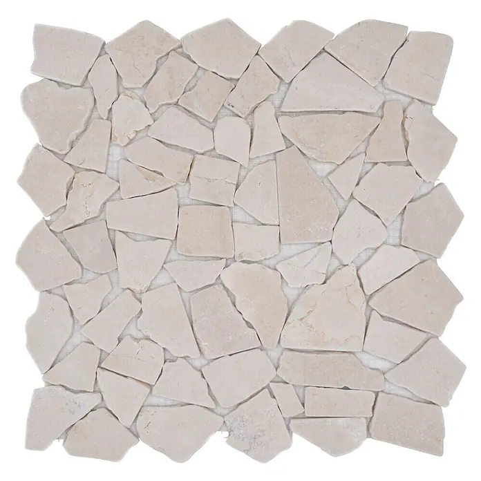 Mosaikfliese Uni CIOT 30/13 - 30,5 x 30,5 cm, Weiß, Matt - Quadratische Marmor-Mosaikfliese in Beige, ideal für stilvolle Wand- und Bodengestaltung. Robust, zeitlos und vielseitig einsetzbar.