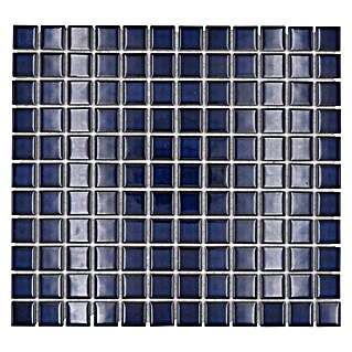 Mosaikfliese Quadrat Uni M 451  (32,6 x 30 cm, Blau, Glänzend)