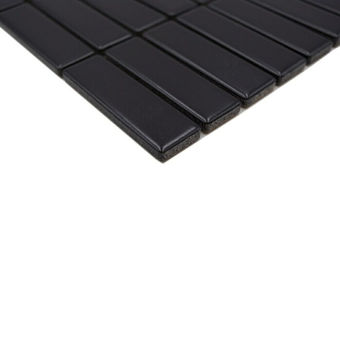 Mosaikfliese Stäbchen Uni ST 360 (29,7 x 29 cm, Schwarz, Matt) | BAUHAUS