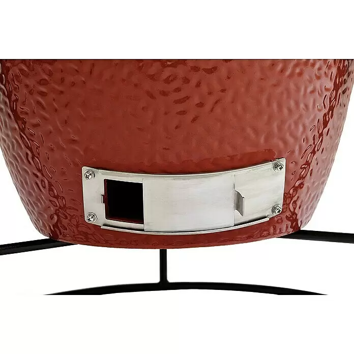 Kamado Joe Holzkohlegrill JOE JUNIOR - Durchmesser Grillfläche: 34 cm, Rot - Detailaufnahme