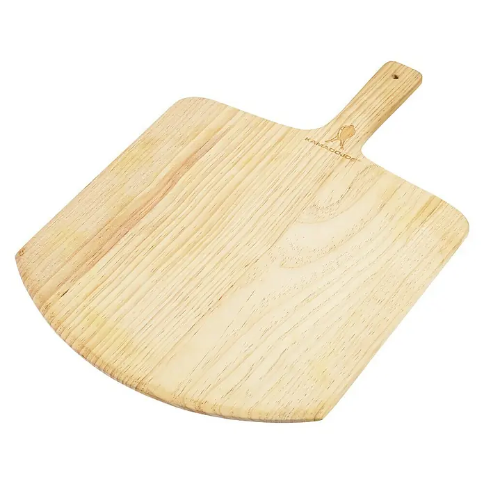 Kamado Joe Pizzaschaufel - L x B: 54 x 43 cm - Ein Kamado Joe Pizzaheber aus Holz, ideal zum sicheren Herausnehmen von Pizzen aus dem Ofen. Praktisches Küchenzubehör für Pizzaliebhaber.