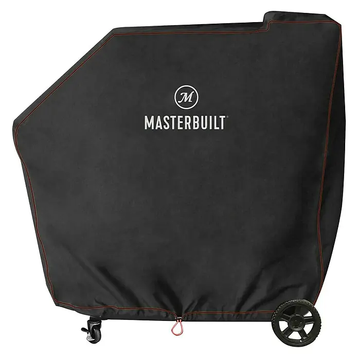 Masterbuilt Grill-Schutzhülle - Passend für: Masterbuilt Holzkohlegrill & Smoker Gravity 560 - Schwarze Masterbuilt Grillabdeckung mit roten Nähten. Die Abdeckung schützt den Grill vor Witterungseinflüssen und Staub.