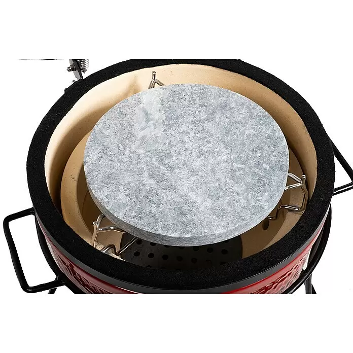 Kamado Joe Grillplatte Speckstein - Durchmesser: 26,9 cm, Cordierit, Stein - Detailaufnahme