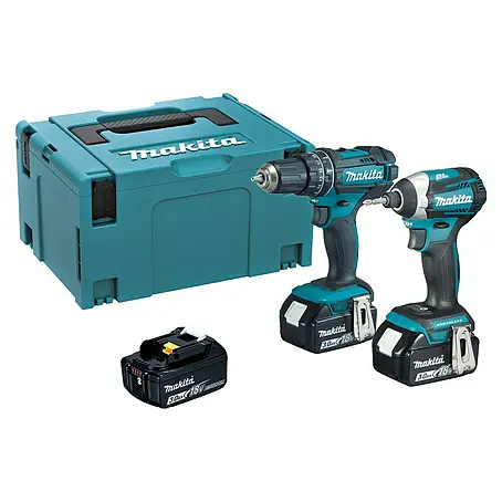 Makita  Set taladro percutor de batería DTD152Z + taladro combinado DHP482Z