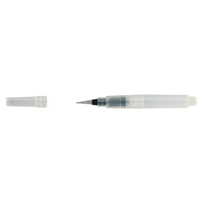 Talens Sakura Pincel artístico Koi - Tamaño pincel: Medio, Fibra sintética, Plástico - En la imagen se muestra un pincel de acuarela con depósito de agua. Ideal para técnicas de pintura precisas y efectos creativos.