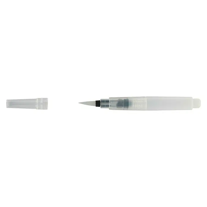 Talens Sakura Pincel artístico Koi - Tamaño pincel: Largo, Fibra sintética, Plástico - Pluma de pincel de acuarela con su tapa transparente a un lado. El pincel tiene un cuerpo delgado y transparente y una punta fina.