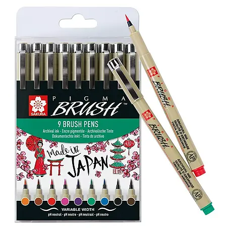 Talens  Set de marcadores de efecto lacado Pigma Brush