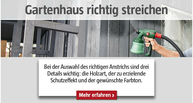 Gartenhäuser richtig streichen
