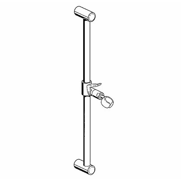 Hansa Jet Brausestange - Höhe: 94 cm, Metall - Abbildung einer höhenverstellbaren Duschstange mit Brausehalterung für eine flexible Duschpositionierung im Badezimmer. Ideal für individuelle Duschbedürfnisse.