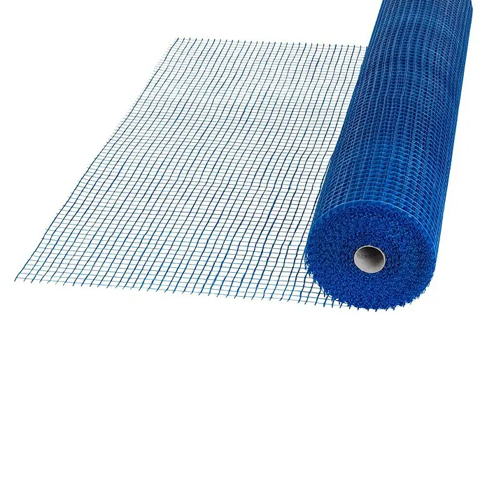 Catnic Außenputzgewebe - 50 x 1 m - Aufgerollte blaue Glasfasergewebe-Matte, ideal für Bau- und Renovierungsarbeiten, zur Verstärkung von Putz und Estrich.