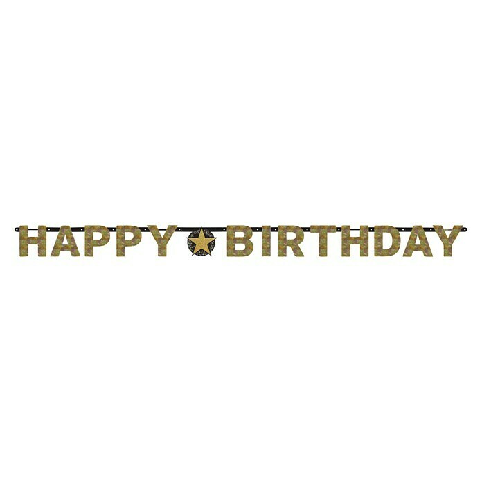 Girlande Partykette Sparkling Celebration (213 cm, Gold, Happy Birthday, Papier) | BAUHAUS