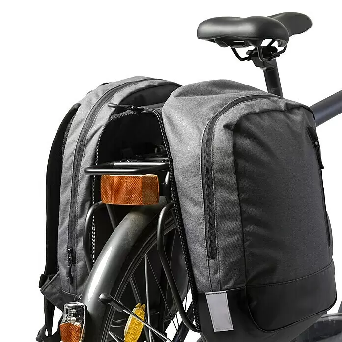 Gepäckträgertasche 2in1 - Volumen: 25 l, Schwarz - Anwendungsbeispiel
