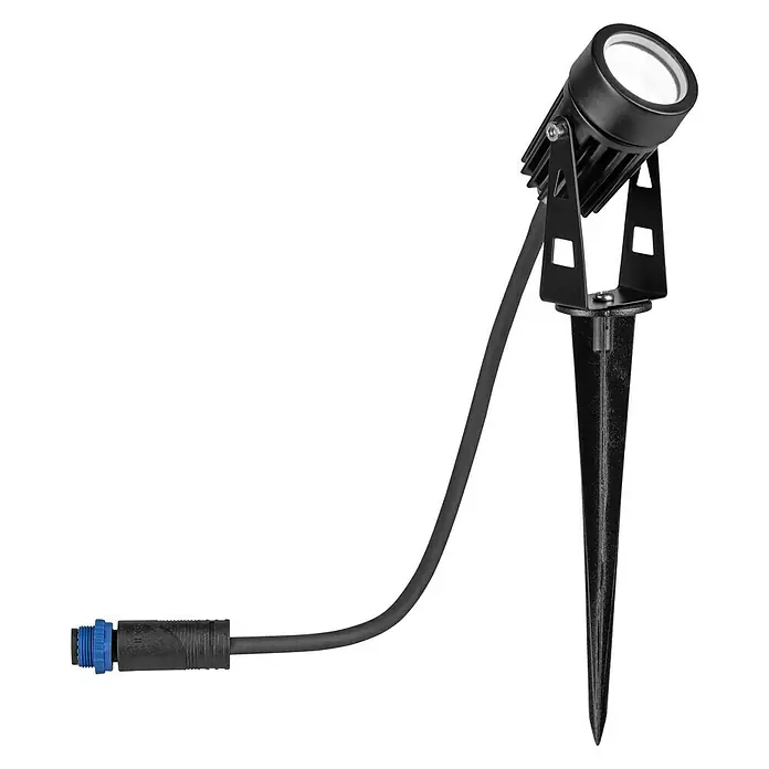 Paulmann Plug & Shine LED-Gartenspot-Set - 3 W, Erdspieß, Höhe: 26 cm - Schwarz Außenleuchte mit Erdspieß und Kabelanschluss für den Garten. Ideal für die Akzentbeleuchtung im Freien.