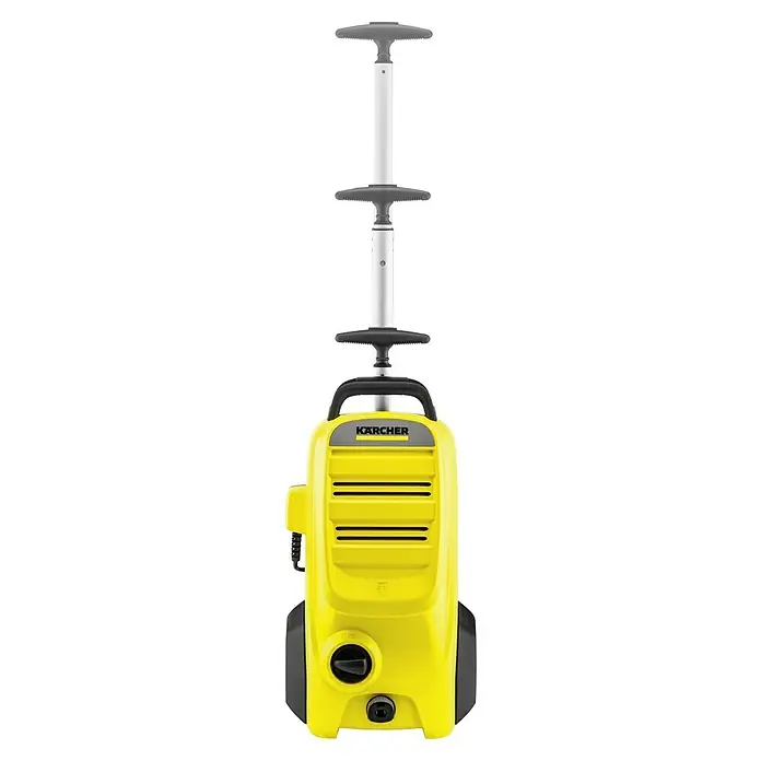 Kärcher Hidrolimpiadora de alta presión K4 Compact UM - 130 bar, 1.800 W, Capacidad de bombeo: 420 l/h - La hidrolimpiadora Kärcher amarilla con mango extensible es ideal para tareas de limpieza en el hogar.