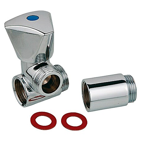 Geräteanschlussventil (¾″, Metall, Batterie links)