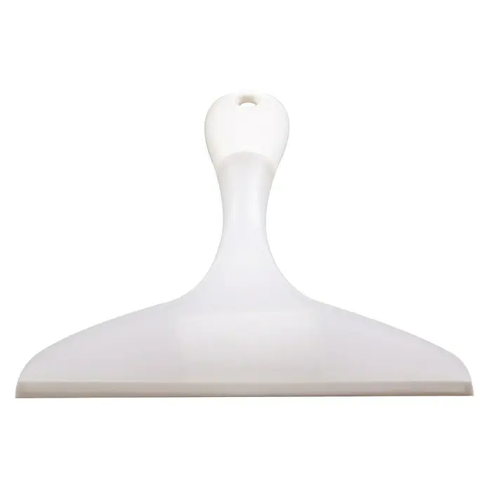 Venus Bad-& Duschabzieher Squeegee - Weiß, Kunststoff - Nahaufnahme eines weißen Fensterabziehers, der für streifenfreie Sauberkeit sorgt und sich durch sein ergonomisches Design auszeichnet.
