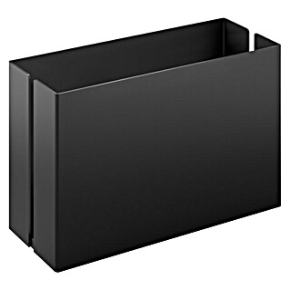 Zack Aufbewahrungsbox Potes (L x B x H: 6 x 15 x 9,7 cm, Edelstahl, Schwarz)