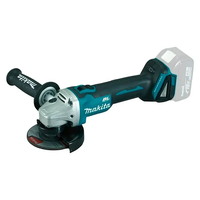 Makita LXT 18V Amoladora angular de batería DGA504Z - 18 V, Iones de litio, Sin batería, Diámetro disco: 125 mm - Amoladora angular inalámbrica Makita con mango auxiliar y batería para trabajos de esmerilado.