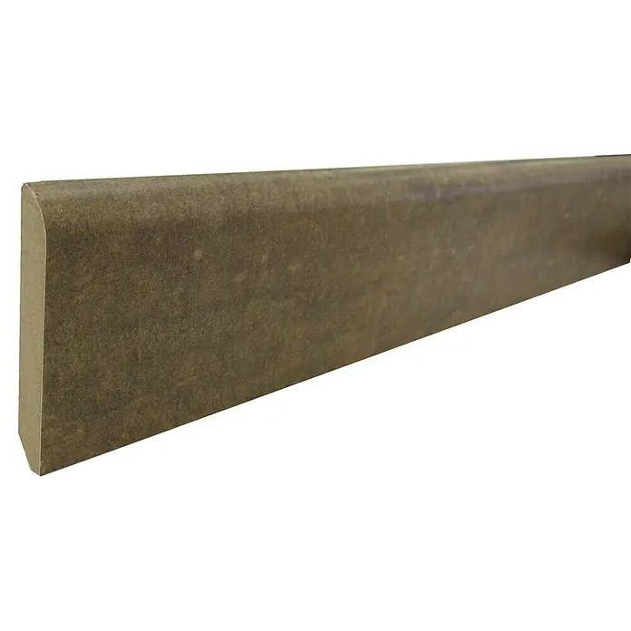Bariperfil Rodapié Toasted Pine - 2,44 m x 10 mm x 70 mm - Borde marrón con borde redondeado, ideal para usar en jardinería o paisajismo y para acentuar las áreas exteriores.