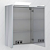 Riva LED-Spiegelschrank (B x H: 70 x 80 cm, Mit Beleuchtung, Spanplatte, Farblos)