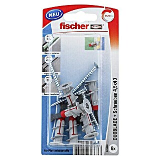 Fischer Duoblade Gipskartondübel S K (Länge Dübel: 44 mm, 6 Stk.)