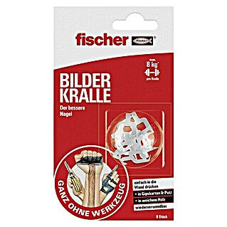 Fischer Bilderhalter Bilderkralle (8 Stk., Weiß)