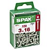 Spax Halbrundkopfschraube (3 x 16 mm, Verzinkt, 100 Stk., Kopf-Kreuzschlitz (Pozidriv))
