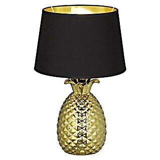 Reality Leuchten Tischleuchte Pineapple (60 W, Schwarz/Gold, E27)