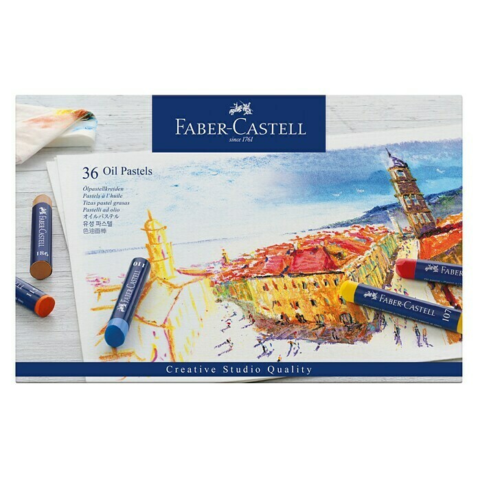 Faber-Castell Ölpastellkreiden-SetFarbig sortiert, 36 -tlg. Front View