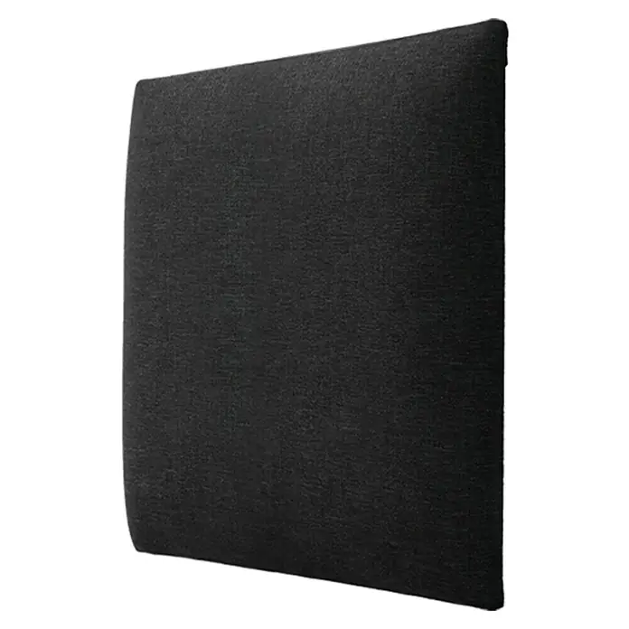 Fllow Set de paneles de pared acolchados Set Inari A1 - 270 x 150 cm, Antracita - Imagen de un panel acústico negro diseñado para reducir el sonido y crear un ambiente tranquilo, ideal para estudios u oficinas.