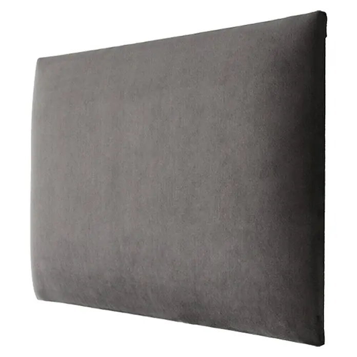 Fllow Set de paneles de pared acolchados Set Velvet A3 - 300 x 120 cm, Gris - Panel acústico rectangular gris para montaje en pared. Insonorizante y elegante para una mejor acústica.
