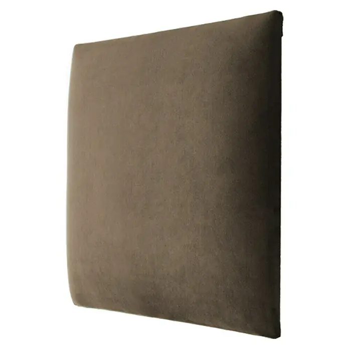 Fllow Panel de pared acolchado Velvet - Taupe, L x An: 30 x 30 cm - Un panel textil cuadrado de color marrón claro con una superficie suave y bordes redondeados, creando un ambiente cálido y acogedor en cualquier espacio.