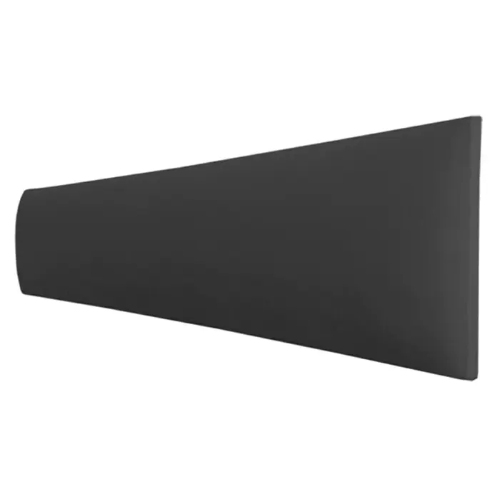 Fllow Set de paneles de pared acolchados Set Velvet B3 - 270 x 120 cm, Antracita - Primer plano de un megáfono gris con un diseño sencillo y una estructura en forma de bocina. Ideal para eventos.