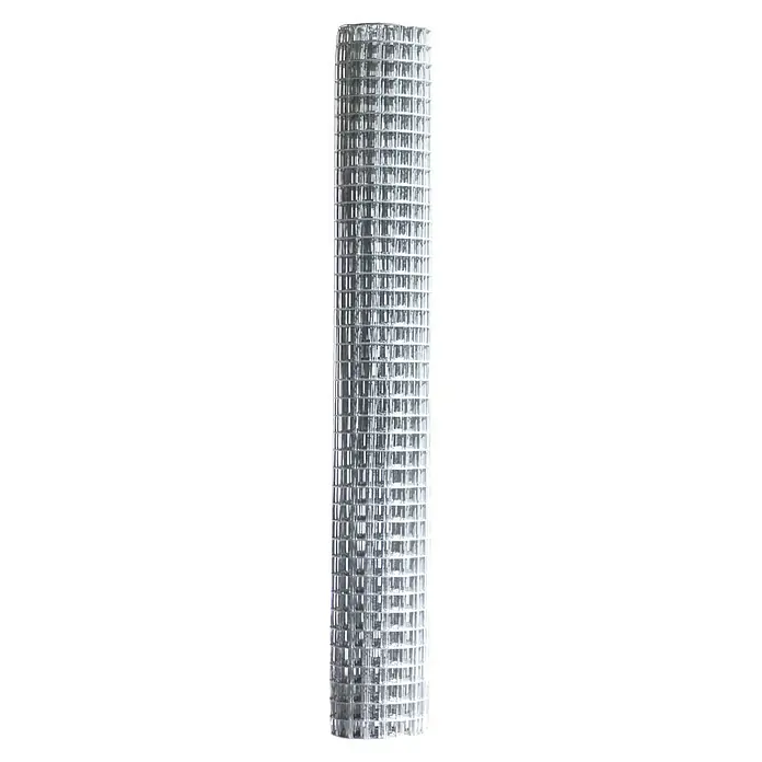 Malla metálica Electrosoldada - L x Al: 5 x 0,5 m, Alambre de acero, Efecto aluminio, 13 mm - Un rollo de malla de alambre de alta calidad, ideal para cercas, barreras de seguridad o proyectos de bricolaje, que ofrece estabilidad y aplicaciones versátiles.