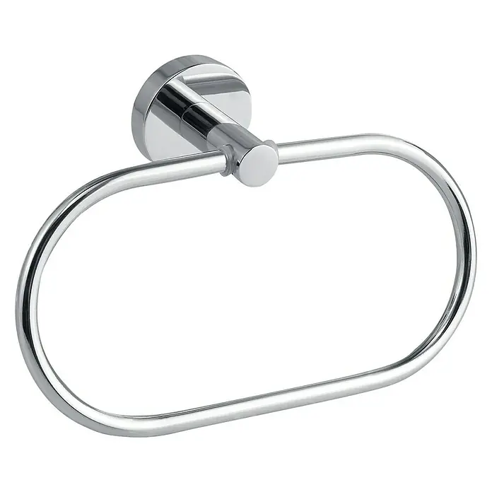 Tesa Smooz Handtuchring - Chrom, Glänzend - Elegantes, ovales Handtuchring aus glänzendem Chrom, ideal für jedes Badezimmerdesign. Praktisch und stilvoll.