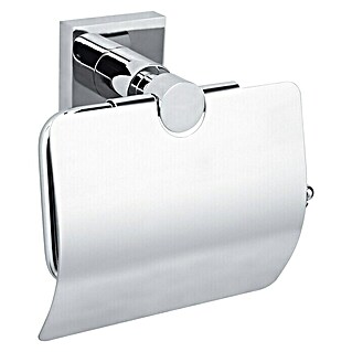 Tesa Hukk Toilettenpapierhalter (Mit Deckel, Chrom, Glänzend)