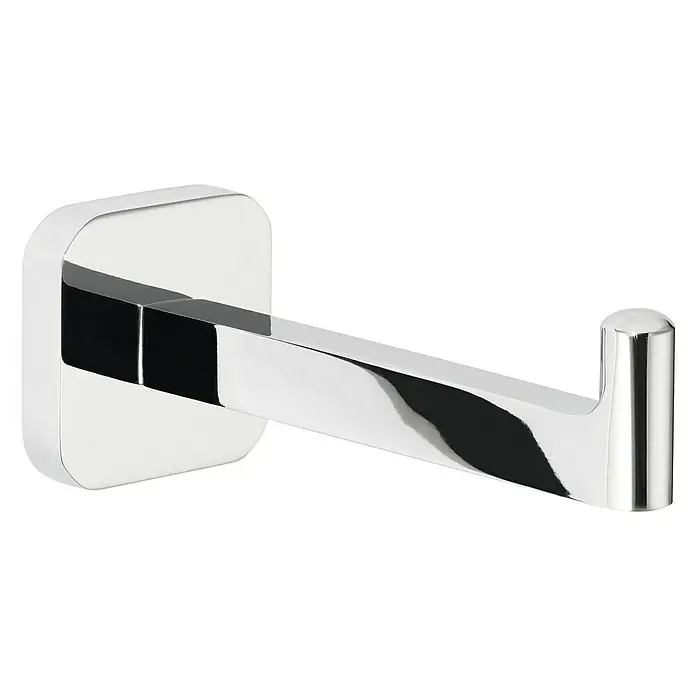 Tesa Elegaant Ersatzpapierrollenhalter - Länge: 5 cm, Montageart: Kleben - Ein glänzender, verchromter Wandhaken für Badezimmer oder Garderobe, ideal zum Aufhängen von Handtüchern oder Kleidung. Stilvolles Accessoire!
