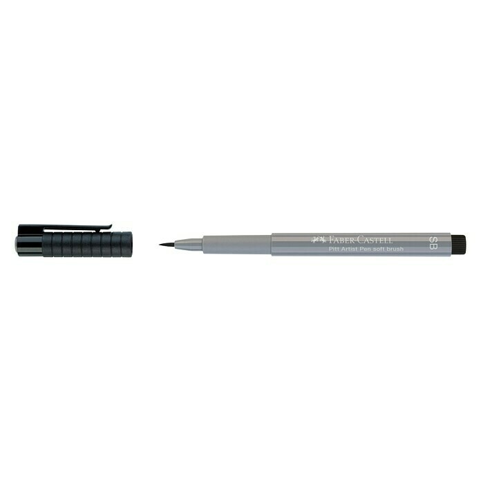 Faber-Castell Tuschestift Pitt SBKaltgrau III, Brushspitze Front View