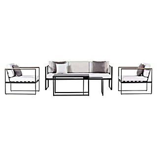 SENSUM Set lounge namještaja (5 -dij., Aluminij, Crne boje)