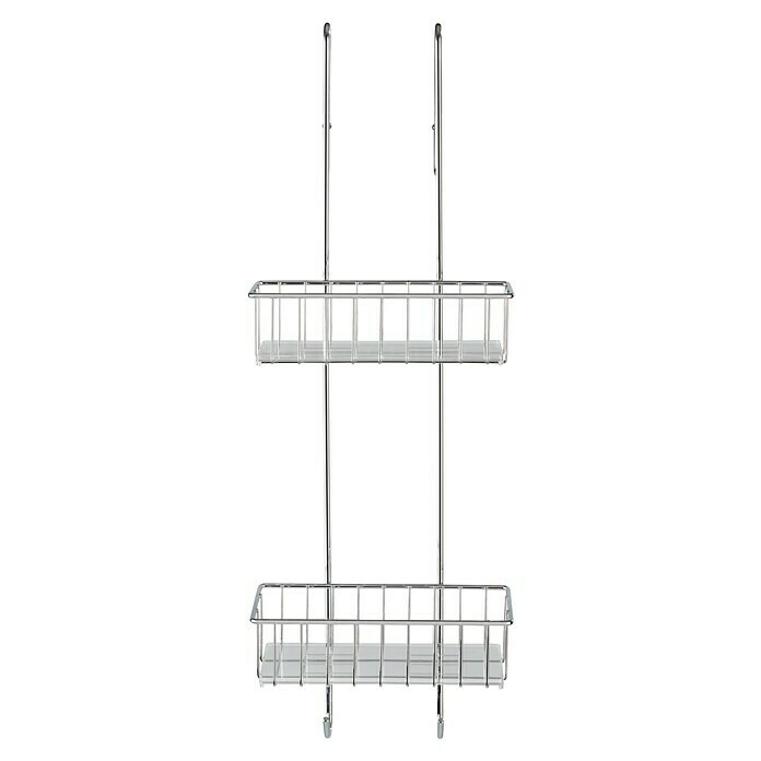 Wenko Duschkorb Aldo20 x 24,5 x 70 cm, 2-stöckig, Edelstahl Front View