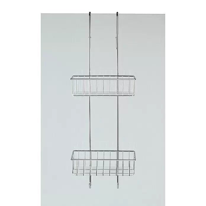 Wenko Duschkorb Aldo - 20 x 24,5 x 70 cm, 2-stöckig, Edelstahl - Anwendungsbeispiel