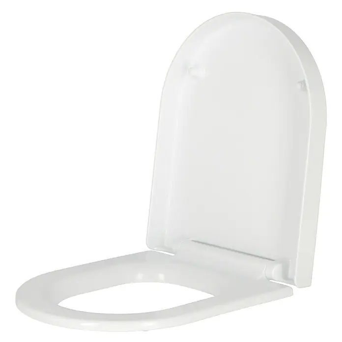 Camargue San Francisco WC-Sitz - Duroplast, Weiß, Mit Absenkautomatik - Der weiße Toilettensitz mit Deckel bietet Komfort und Hygiene für jedes Badezimmer. Einfache Montage und Reinigung zeichnen ihn aus.